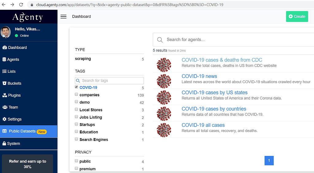 How to scrape COVID-19 data from websites?